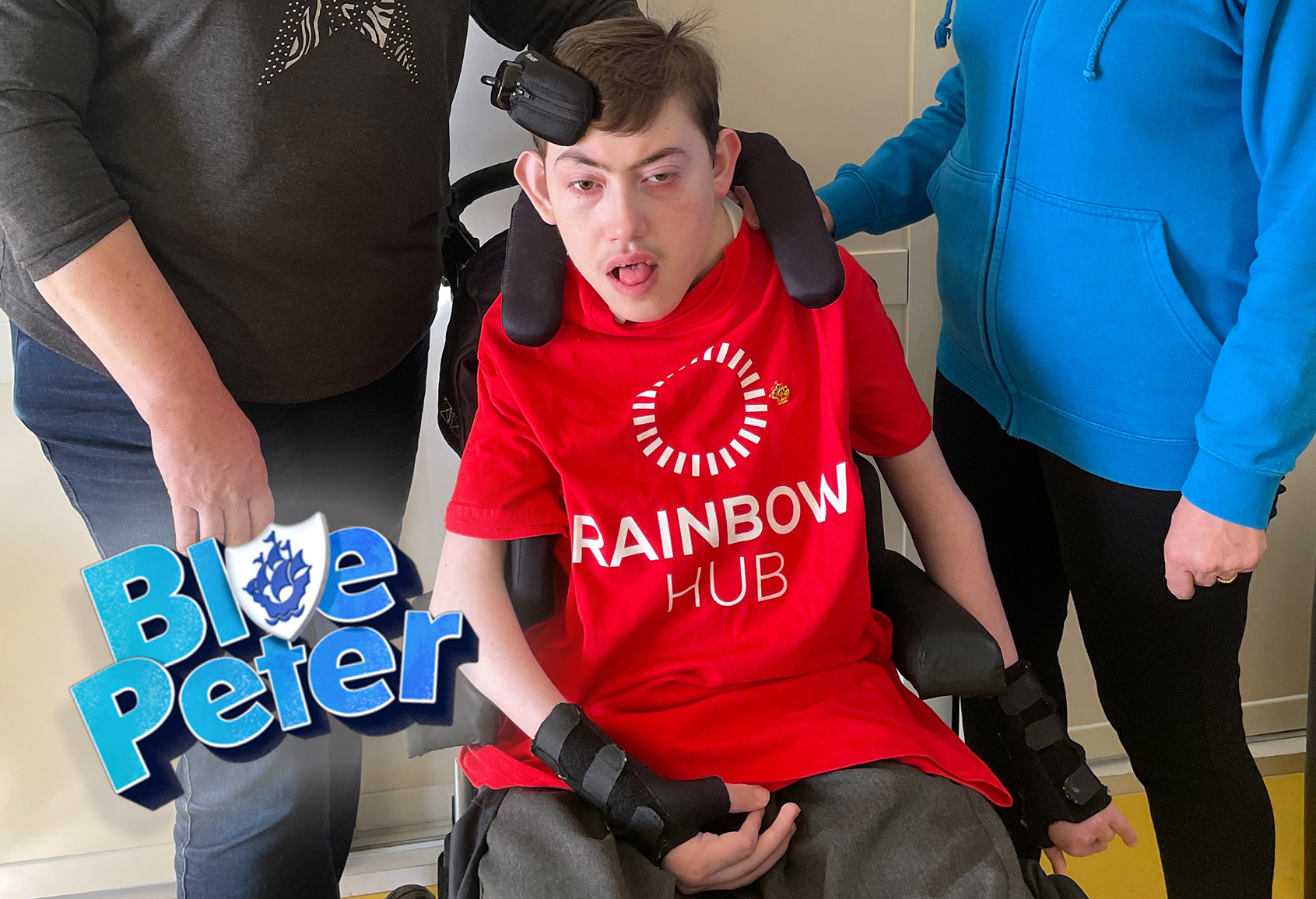 Superhero Alex awarded prestigious Gold Blue Peter badge as an extraordinary fundraiser for Rainbow Hub