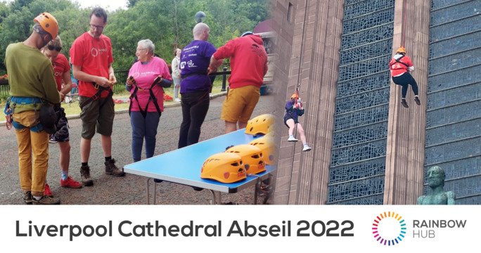 Rainbow Hub’s Liverpool Cathedral Abseil 2022