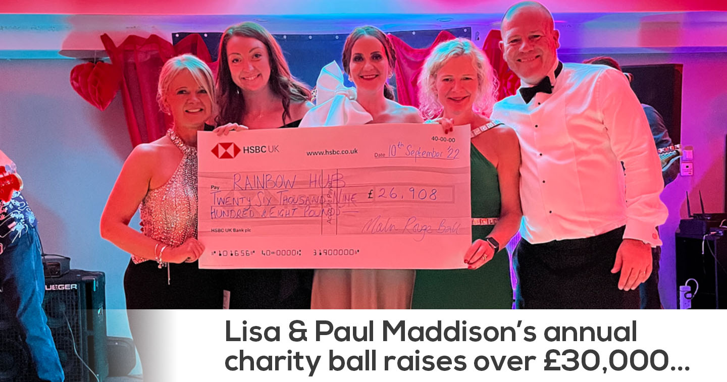 Lisa and Paul Maddison’s Moulin Rouge annual ball raises over £30,000.